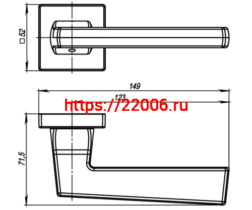 Ручка Armadillo (Армадилло) раздельная K.USQ52.GROOVE (GROOVE USQ5) BB/SBB-17 кор.бронза/мат.кор.бронза фото 3