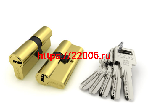 Цилиндровый Fuaro (Фуаро) механизм R600/60 mm (25+10+25) PB латунь 5 кл. Цилиндровый Fuaro (Фуаро) механизм R600/60 mm (25+10+25) PB латунь 5 кл.