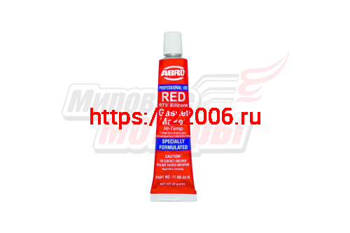 Герметик-прокладка "ABRO Masters" (32гр) (до +343°С) силикон (красный высокотемпературный) Герметик-прокладка "ABRO Masters" (32гр) (до +343°С) силикон (красный высокотемпературный)
