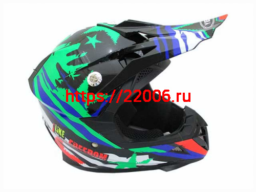 Мотошлем YM-211 KIDS Cross черный/freedom (M)