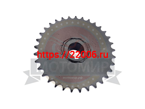 Звезда 32 зуб. (520) цепи, 15.875шаг, на вал d25мм, h26мм, шпонка 8мм, мотобуксировщик Звезда 32 зуб. (520) цепи, 15.875шаг, на вал d25мм, h26мм, шпонка 8мм, мотобуксировщик