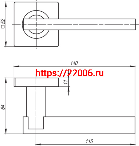 Ручка Armadillo (Армадилло) раздельная K.SQ52.ORBIS (ORBIS SQ004) SN/CP-3 матовый никель/хром фото 3