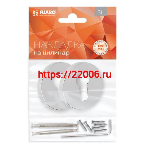 Накладка Fuaro (Фуаро) на цилиндр ET.R.SLR52 CP-8 хром фото 2