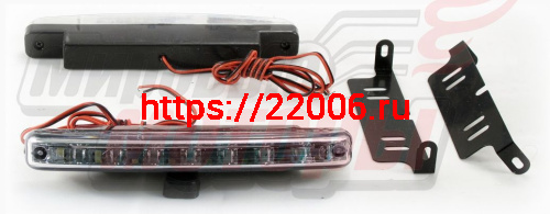 Дневные ходовые огни DRL-L8 3528 SMD (8 сверхярких светодиодов, пласт. корпус) Вымпел(1компл.=2шт) Дневные ходовые огни DRL-L8 3528 SMD (8 сверхярких светодиодов, пласт. корпус) Вымпел(1компл.=2шт)