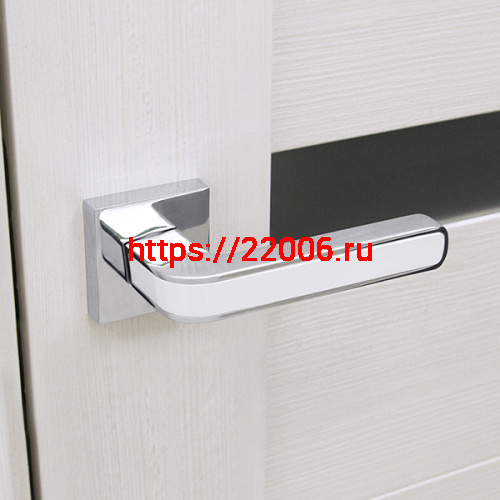 Ручка Fuaro (Фуаро) раздельная K.DM51.NEO (NEO DM) CP/WH-19 хром/белый фото 2 Ручка Fuaro (Фуаро) раздельная K.DM51.NEO (NEO DM) CP/WH-19 хром/белый фото 2