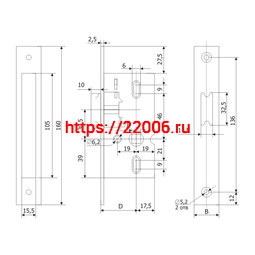 Защелка Guardian (Гардиан) узкопрофильная PROFI 25.1.24 /128:0292/ фото 2