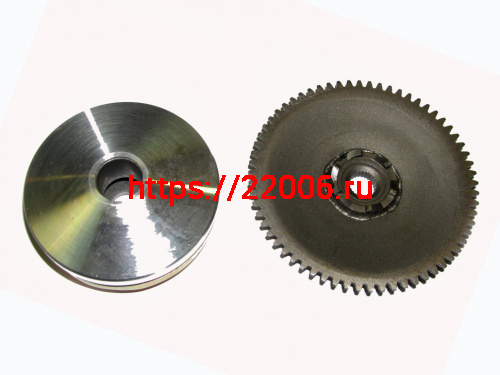 Вариатор Honda Dio AF-27/34 в сборе (ролики, наружный шкив, палец) Вариатор Honda Dio AF-27/34 в сборе (ролики, наружный шкив, палец)