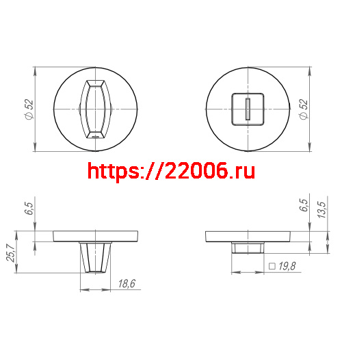 Ручка Fuaro (Фуаро) поворотная BK6.R.SLR52 SSG-39 (BK6 SLR) сатинированное золото фото 3 Ручка Fuaro (Фуаро) поворотная BK6.R.SLR52 SSG-39 (BK6 SLR) сатинированное золото фото 3