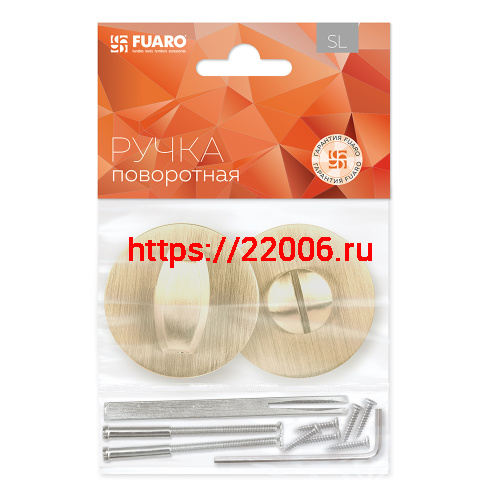 Ручка Fuaro (Фуаро) поворотная BK6.R.SLR52 SSG-39 (BK6 SLR) сатинированное золото фото 2 Ручка Fuaro (Фуаро) поворотная BK6.R.SLR52 SSG-39 (BK6 SLR) сатинированное золото фото 2