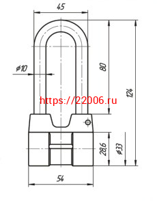 Замок Absolyute (Абсолют) навесной ВС2-4А-01 фото 2 Замок Absolyute (Абсолют) навесной ВС2-4А-01 фото 2