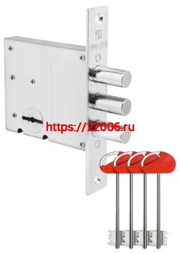 Замок Fuaro (Фуаро) врезной сувальдный MDV10/S-60.00.3R14 4key