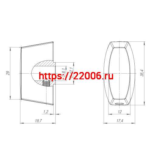 Вертушка Armadillo (Армадилло) на цилиндр T.Knob-Slim CP-8 хром фото 3 Вертушка Armadillo (Армадилло) на цилиндр T.Knob-Slim CP-8 хром фото 3