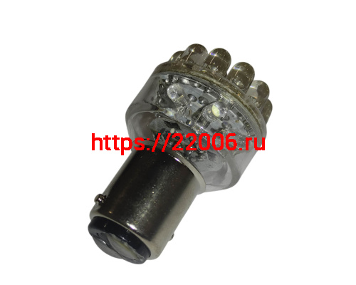 Лампа светодиодная (LED) 12V (BAY15d) T25 24SMD P21/5W 1157 2-конт белая фото 2 Лампа светодиодная (LED) 12V (BAY15d) T25 24SMD P21/5W 1157 2-конт белая фото 2