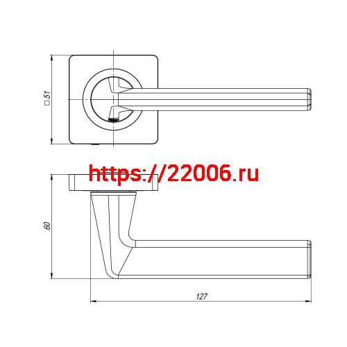 Ручка Ajax (Аякс) раздельная K.JK51.TREND (TREND JK) SSC-16 сатинированный хром фото 3 Ручка Ajax (Аякс) раздельная K.JK51.TREND (TREND JK) SSC-16 сатинированный хром фото 3