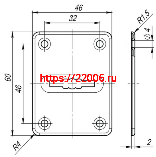 Декоративная Fuaro (Фуаро) накладка ESC082-CP-8 (ХРОМ) на сувальдный замок (1шт) (нерж. сталь) фото 2 Декоративная Fuaro (Фуаро) накладка ESC082-CP-8 (ХРОМ) на сувальдный замок (1шт) (нерж. сталь) фото 2