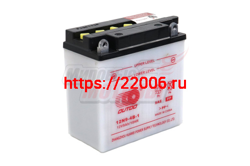 Аккумулятор 12В 9Ач OUTDO 12N9-4B(кисл.,БЕЗ электрол.) (130*70*135мм) трицикл LF200ZH-2,TRIUMPH Аккумулятор 12В 9Ач OUTDO 12N9-4B(кисл.,БЕЗ электрол.) (130*70*135мм) трицикл LF200ZH-2,TRIUMPH