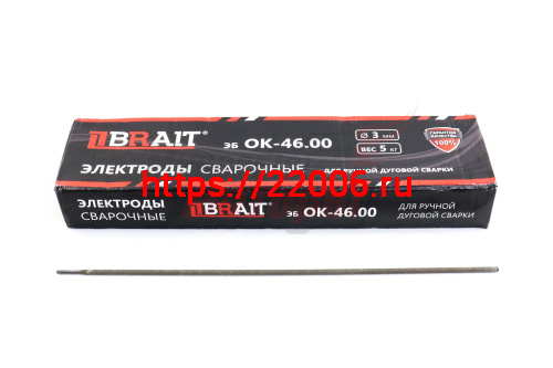 Электроды BRAIT ОК 46.00 (3*350мм, 5кг, рутил) Электроды BRAIT ОК 46.00 (3*350мм, 5кг, рутил)