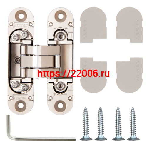 Петля Armadillo (Армадилло) скрытой установки U3D4000 SN (9540UN3D) мат. никель фото 3 Петля Armadillo (Армадилло) скрытой установки U3D4000 SN (9540UN3D) мат. никель фото 3
