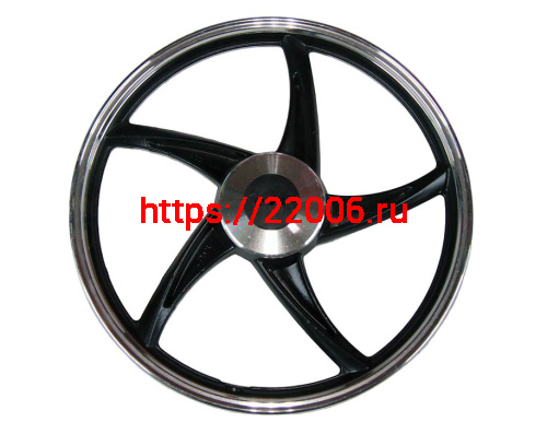 Обод 17" передний литой №3 барабан. тормоз 1,4-17 Альфа, RUBIKON черный (5 С-луч) (НАБОР) фото 2 Обод 17" передний литой №3 барабан. тормоз 1,4-17 Альфа, RUBIKON черный (5 С-луч) (НАБОР) фото 2