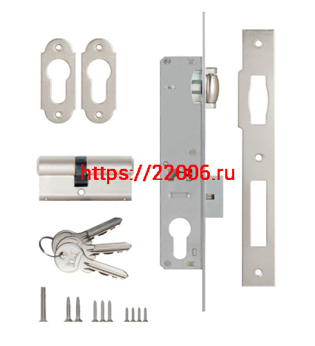 Замок Kale kilit (Кале килит) врезной цилиндровый узкопроф.155 (20 mm) (никель) 3 кл. фото 2 Замок Kale kilit (Кале килит) врезной цилиндровый узкопроф.155 (20 mm) (никель) 3 кл. фото 2