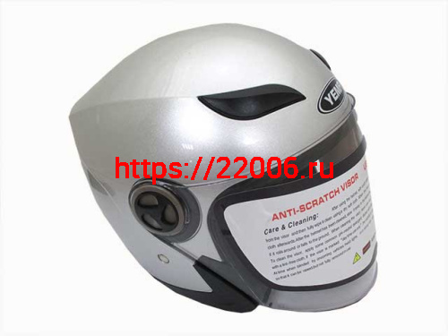 Мотошлем YM-619 серебряный (L) Мотошлем YM-619 серебряный (L)