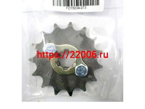 Звезда ведущая 428*15 Т (стопорная шайба+болты) вал 17мм Звезда ведущая 428*15 Т (стопорная шайба+болты) вал 17мм