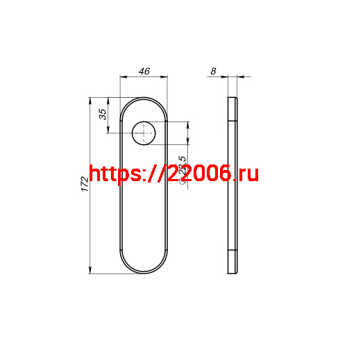 Комплект Fuaro (Фуаро) накладок FP.DH172.0433 NE ESC W/CYL HOLE 1prs (DH-0433) без отверстий под ЦМ фото 3 Комплект Fuaro (Фуаро) накладок FP.DH172.0433 NE ESC W/CYL HOLE 1prs (DH-0433) без отверстий под ЦМ фото 3