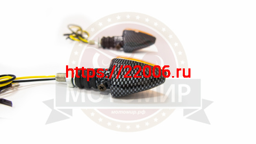 Боковой фонарь (LED) Мини (НF-1018) Карбон (компл. - 1 пар) фото 2 Боковой фонарь (LED) Мини (НF-1018) Карбон (компл. - 1 пар) фото 2