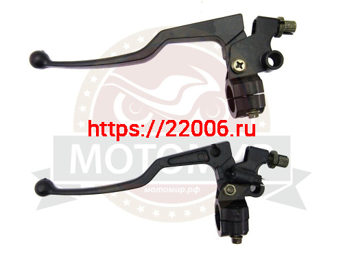 Рычаги тормоза/сцепления Минск, Иж метал с кронштейном с натяж.троса Черн деш., пара (НАБОР) Рычаги тормоза/сцепления Минск, Иж метал с кронштейном с натяж.троса Черн деш., пара (НАБОР)