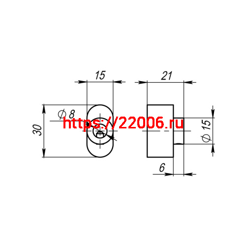 Вертушка Armadillo (Армадилло) на шток цилиндра T.Knob-S (CB-S) CP-8 хром фото 3 Вертушка Armadillo (Армадилло) на шток цилиндра T.Knob-S (CB-S) CP-8 хром фото 3