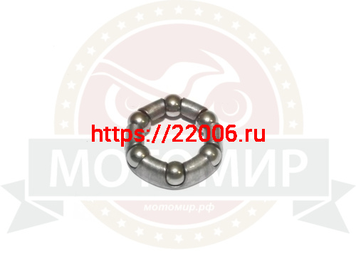 Подшипник вело передней втулки, 6 шариков, 3/16" (4.75мм), D-20мм, JK 6511