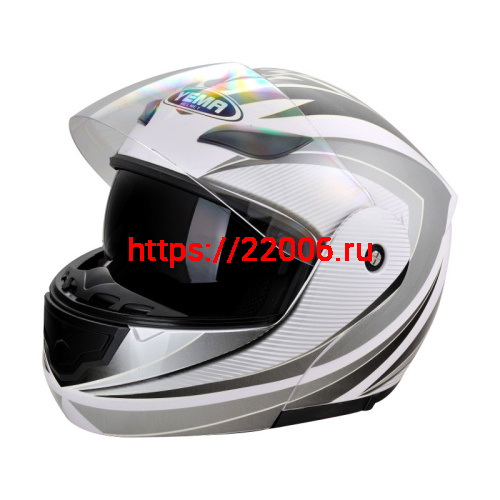 Мотошлем YM-921 белый (XS) с визором
