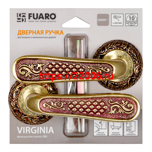 Ручка Fuaro (Фуаро) раздельная VIRGINIA SM/HD RB-10 французское золото Ручка Fuaro (Фуаро) раздельная VIRGINIA SM/HD RB-10 французское золото
