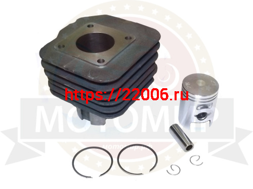 Поршневая группа HONDA DIO 60 AF18/25/27/28, Tact 24/30/ 31/51/ Lead 20  палец 12мм (43 мм) в сборе фото 2