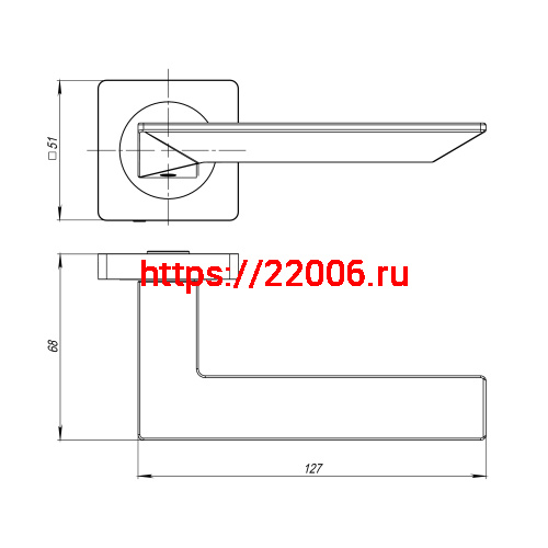 Ручка Ajax (Аякс) раздельная K.JK51.ULTRA (ULTRA JK) CP-8 хром фото 3 Ручка Ajax (Аякс) раздельная K.JK51.ULTRA (ULTRA JK) CP-8 хром фото 3