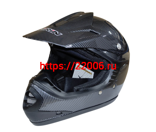 Шлем кроссовый KIRIN QL-B07, карбон, синий, размер XL