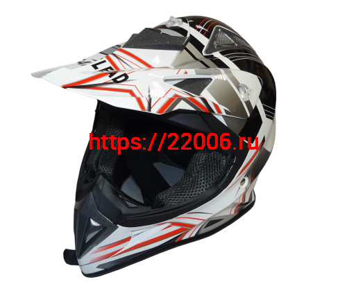 Шлем кроссовый "Safelead" HF-116 MATT BLACK белый Q158R размер L NEW фото 2 Шлем кроссовый "Safelead" HF-116 MATT BLACK белый Q158R размер L NEW фото 2