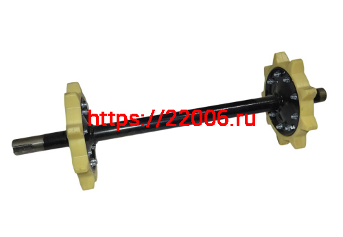 Вал ведущий мотобусировщика (со звездочками) 500мм, (ПР) Вал ведущий мотобусировщика (со звездочками) 500мм, (ПР)