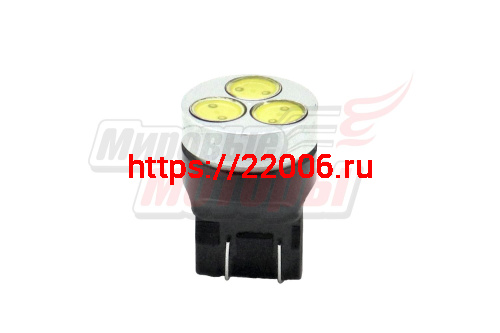 Лампа 12 В T20, 3 светодиода повышенной мощности 1W, без цоколя, белая Лампа 12 В T20, 3 светодиода повышенной мощности 1W, без цоколя, белая