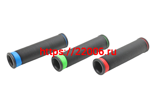 Ручки руля вело 125мм (пара) с цветной окантовкой (цвета в асс-те) фото 2 Ручки руля вело 125мм (пара) с цветной окантовкой (цвета в асс-те) фото 2