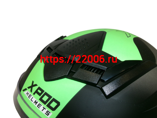 Шлем TVS RACING (Индия) XPOD DULL BLACK NEON GREEN размер L фото 8