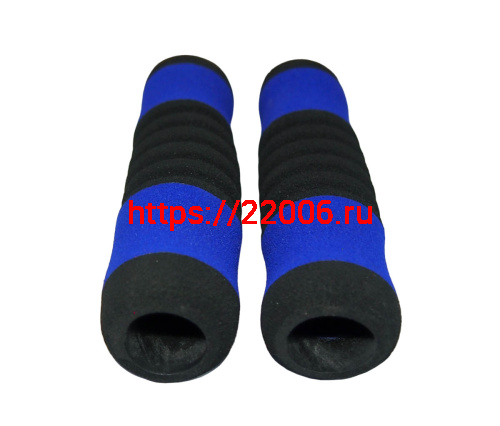 Грипсы для велосипеда 130мм, мягкие, синие с черным (HL- GR21-1) (порол.) фото 2 Грипсы для велосипеда 130мм, мягкие, синие с черным (HL- GR21-1) (порол.) фото 2
