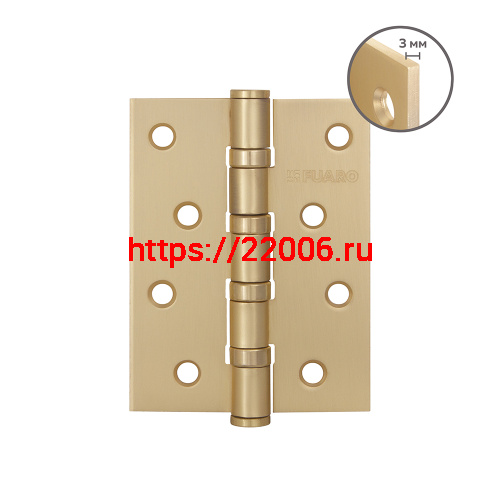 Петля Fuaro (Фуаро) универсальная HEAVY IN4400U SSG (сатинированное золото) 100х75х3 мм Петля Fuaro (Фуаро) универсальная HEAVY IN4400U SSG (сатинированное золото) 100х75х3 мм