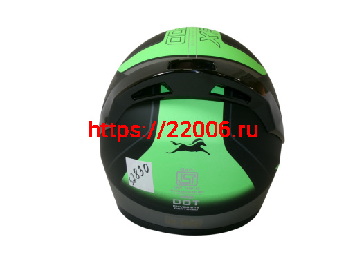 Шлем TVS RACING (Индия) XPOD DULL BLACK NEON GREEN размер L фото 3