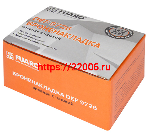 Броненакладка Fuaro (Фуаро) DEF.CRE/OV-set.9726 (DEF 9726) M6x90 врезная с чашкой CP-8 хром фото 3 Броненакладка Fuaro (Фуаро) DEF.CRE/OV-set.9726 (DEF 9726) M6x90 врезная с чашкой CP-8 хром фото 3