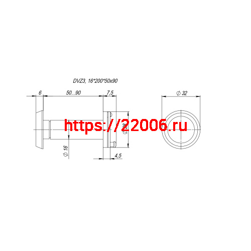Глазок Fuaro (Фуаро) дверной, оптика пластик DV-LUX 3/90-50/Z (VIEWER 3 DVZ_LUX) CP хром фото 2 Глазок Fuaro (Фуаро) дверной, оптика пластик DV-LUX 3/90-50/Z (VIEWER 3 DVZ_LUX) CP хром фото 2