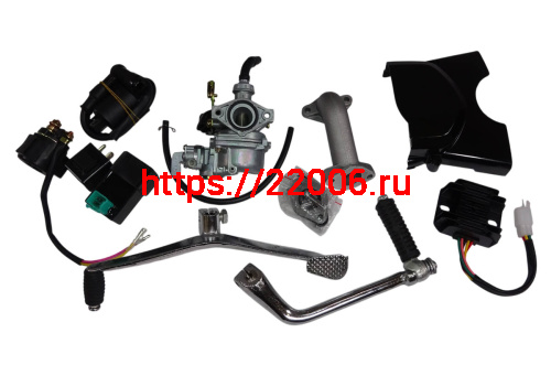 Двигатель 4т. 125 (120) см3 (1P52) Storm (черный) - горизонтальный, тюнинг, круговая КПП фото 7