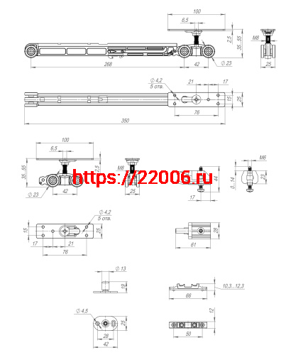 Комплект Armadillo (Армадилло) для раздвижных дверей SLD.Comfort-PRO.SET3.soft close+roller/80 фото 5 Комплект Armadillo (Армадилло) для раздвижных дверей SLD.Comfort-PRO.SET3.soft close+roller/80 фото 5