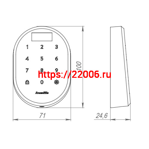 Кодовая Armadillo (Армадилло) панель CD.RT01.03 BL черный фото 3 Кодовая Armadillo (Армадилло) панель CD.RT01.03 BL черный фото 3