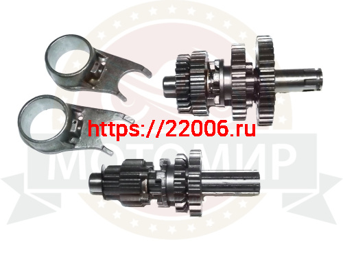 Коробка в сборе Альфа 50сс, DELTA, "Zodiak" под игольчатый подшипник (первич. вал без ступеньки)